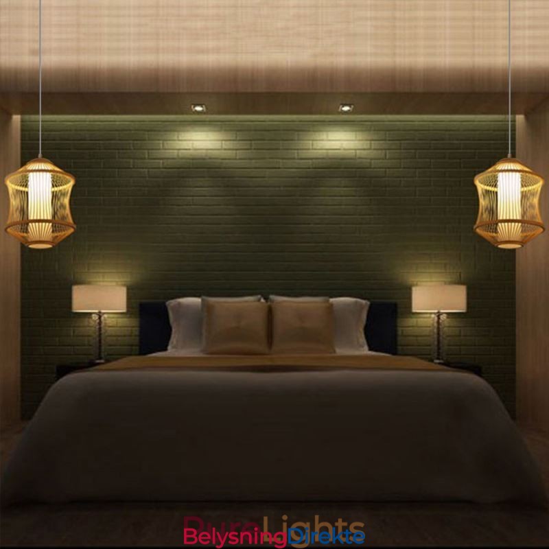 Visual Comfort Bambusburpendellampe