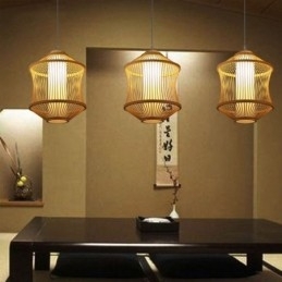 Visual Comfort Bambusburpendellampe