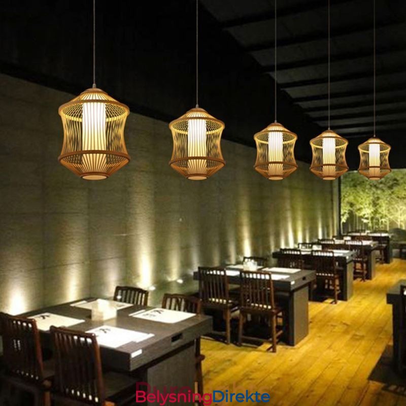 Visual Comfort Bambusburpendellampe