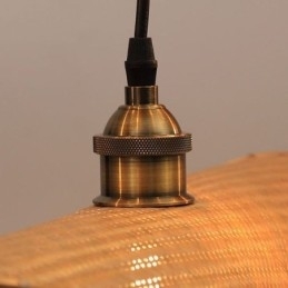 Kreativ Bladformet Pendellampe Moderne Bambus Pendellampe Tearoom Lighting