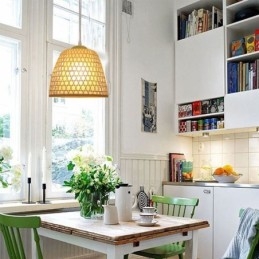 Visual Comfort Dome Bambus Pendellampe