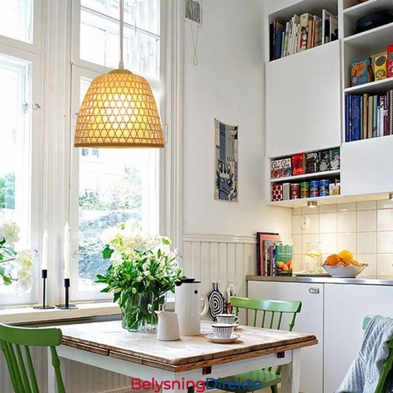 Visual Comfort Dome Bambus Pendellampe