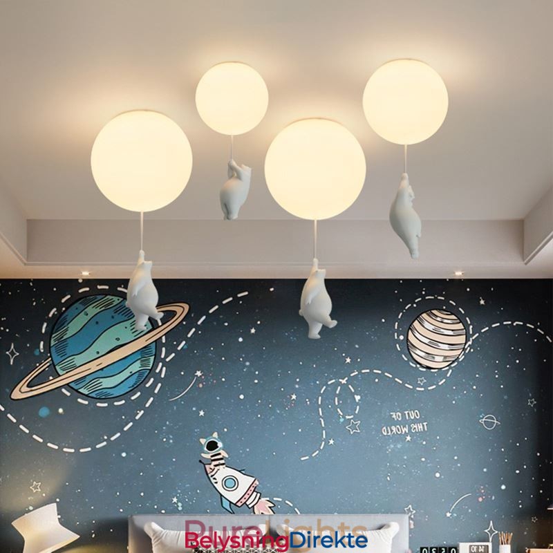 Nordisk Ballongtaklampe Akryl Pendellampe For Barn
