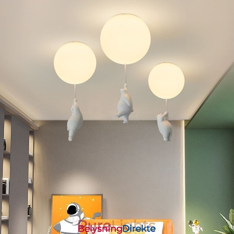 Nordisk Ballongtaklampe Akryl Pendellampe For Barn