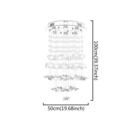 Nordisk Pendellampe Kreativ Sommerfugl-Pendellampe I Glass
