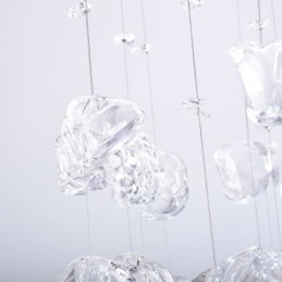 Nordisk Pendellampe Kreativ Sommerfugl-Pendellampe I Glass