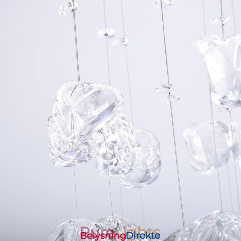 Nordisk Pendellampe Kreativ Sommerfugl-Pendellampe I Glass