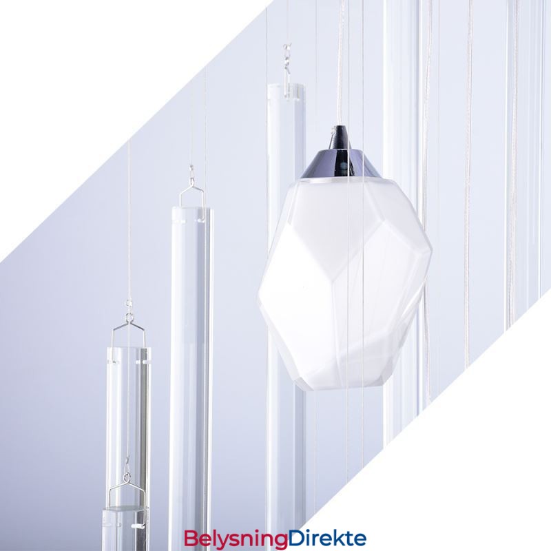 Klyngeformet Pendellampe Moderne Stor Pendelkrystalllysekrone Tosidig Trapp