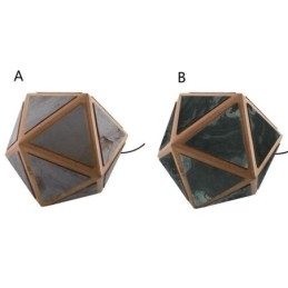 Geometrisk Pendellampe Diamantformet 3D Gjennomsiktig Design