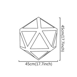 Geometrisk Pendellampe Diamantformet 3D Gjennomsiktig Design