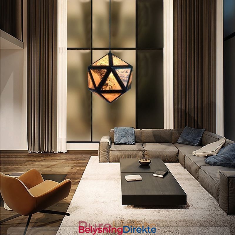 Geometrisk Pendellampe Diamantformet 3D Gjennomsiktig Design