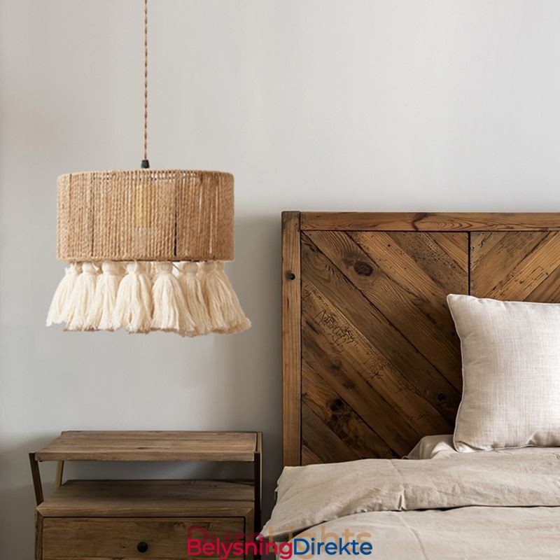 Hamptau Pendellampe Retro Dekorasjon Taklampe Dusk Lampeskjerm