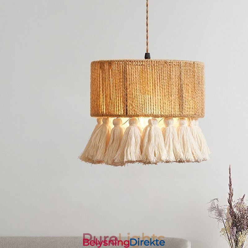 Hamptau Pendellampe Retro Dekorasjon Taklampe Dusk Lampeskjerm