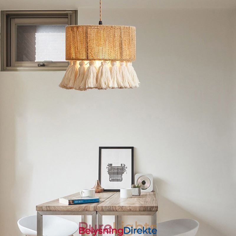 Hamptau Pendellampe Retro Dekorasjon Taklampe Dusk Lampeskjerm