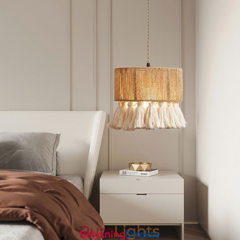 Hamptau Pendellampe Retro Dekorasjon Taklampe Dusk Lampeskjerm