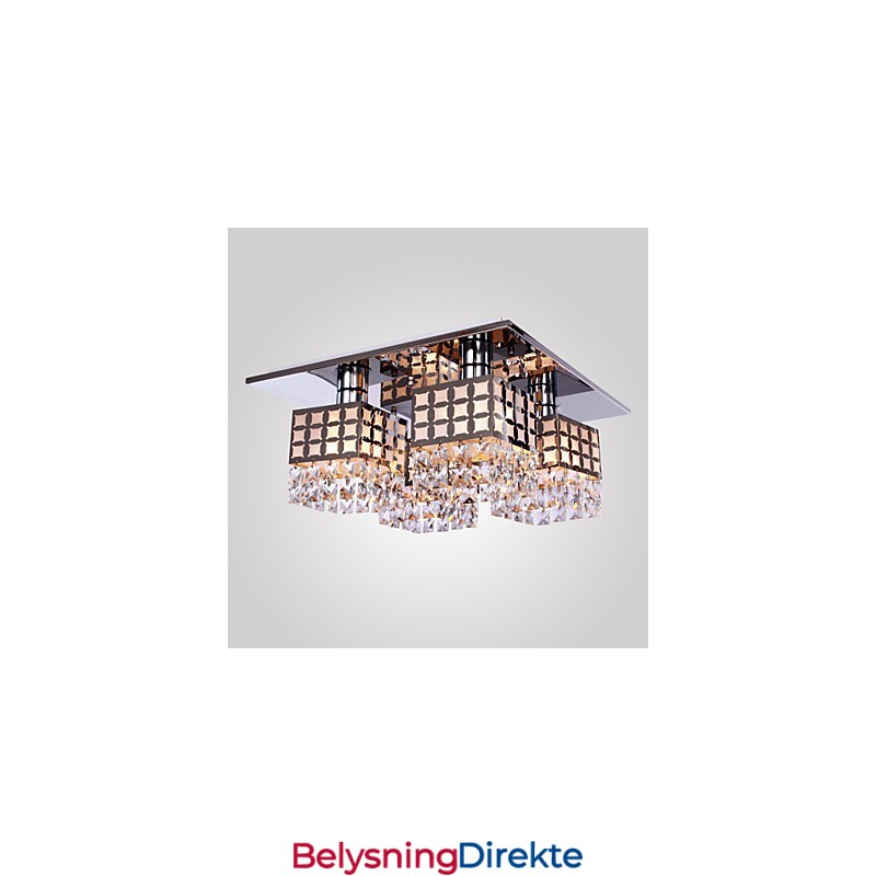 Lysekrone Moderne Krystall Rustfritt Stål Stue 4 Lys