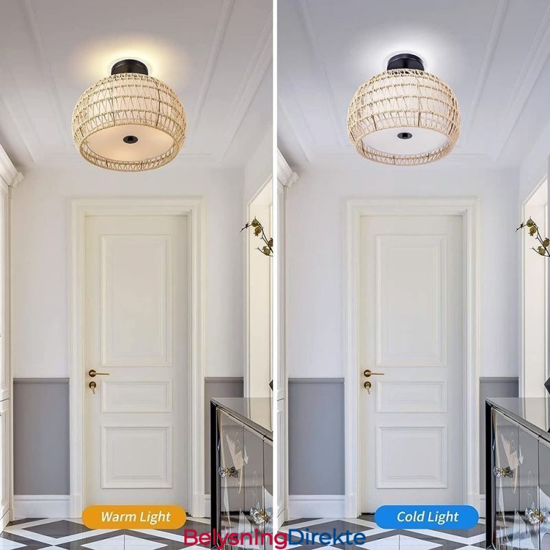 Papirsnor I Stoff, Innfelt, 32 Cm, Rund Lampeskjerm, 3 Lys