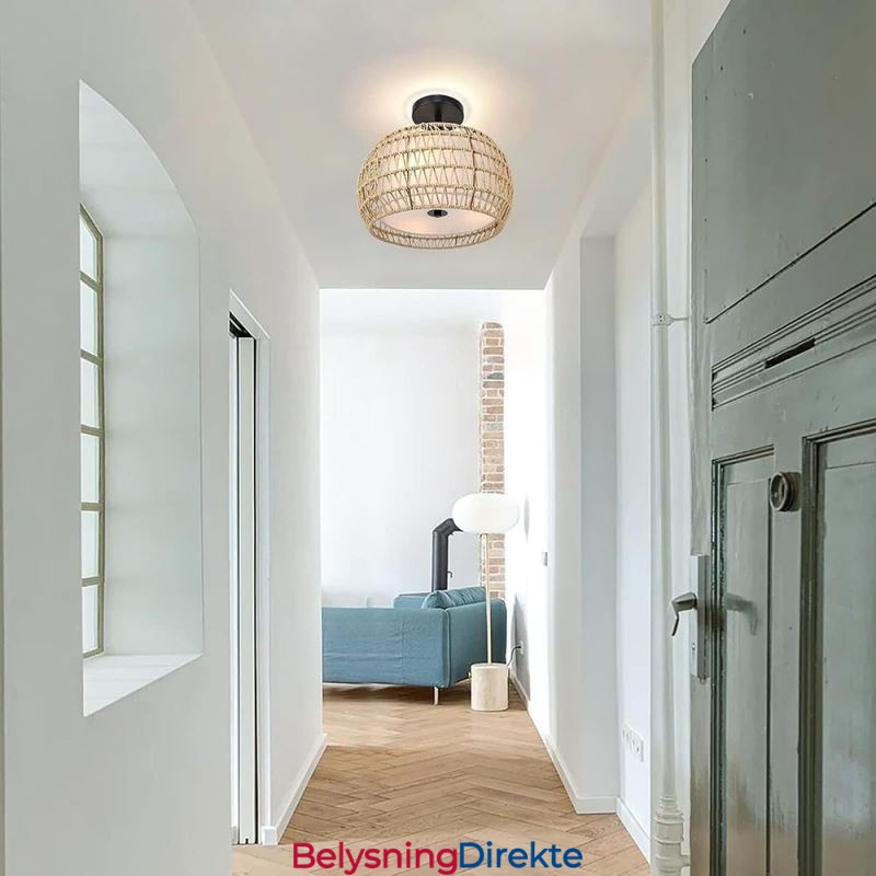 Papirsnor I Stoff, Innfelt, 32 Cm, Rund Lampeskjerm, 3 Lys