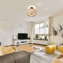 Papirsnor I Stoff, Innfelt, 32 Cm, Rund Lampeskjerm, 3 Lys