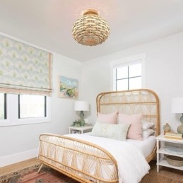 Trefarget Gresskar Innfelt Papirtau Rotting Vevd Lampeskjerm