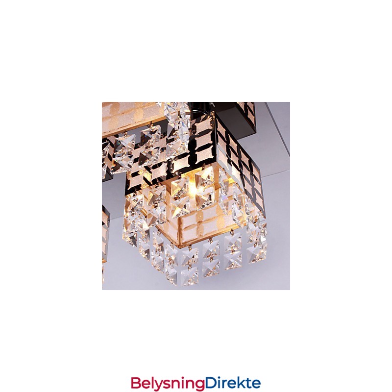 Lysekrone Moderne Krystall Rustfritt Stål Stue 4 Lys