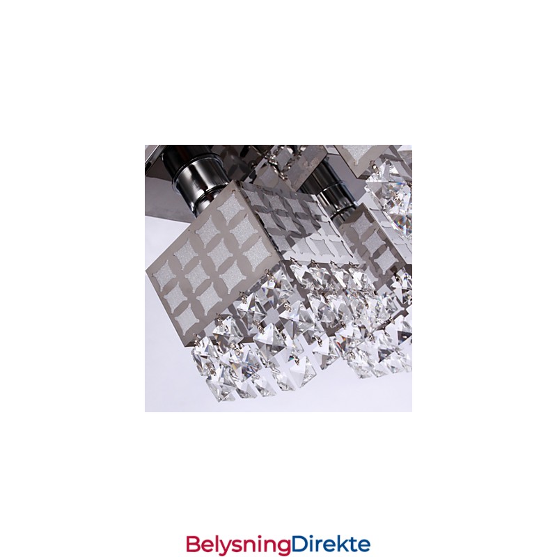 Lysekrone Moderne Krystall Rustfritt Stål Stue 4 Lys