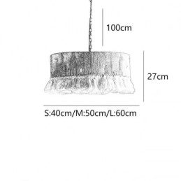 Retro Pendellampe I Bohemsk Stil Med Hamptau Og Dusktak