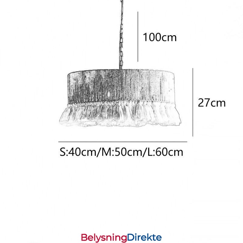 Retro Pendellampe I Bohemsk Stil Med Hamptau Og Dusktak