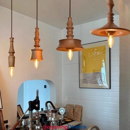 Anhengslampe I Gummitre I Vintagestil