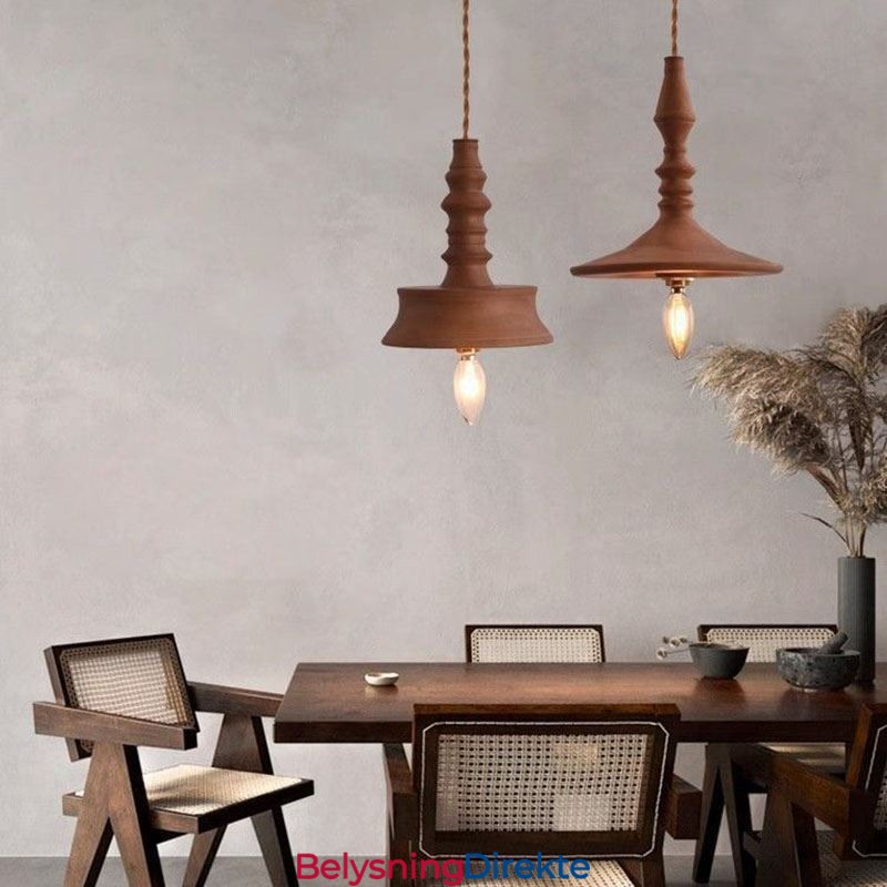 Anhengslampe I Gummitre I Vintagestil