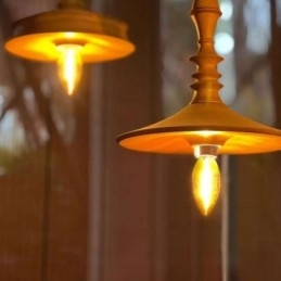 Anhengslampe I Gummitre I Vintagestil