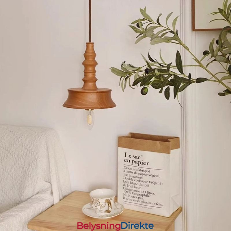 Anhengslampe I Gummitre I Vintagestil