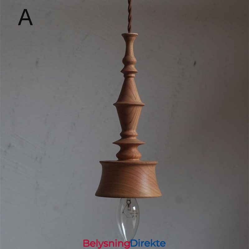 Anhengslampe I Gummitre I Vintagestil