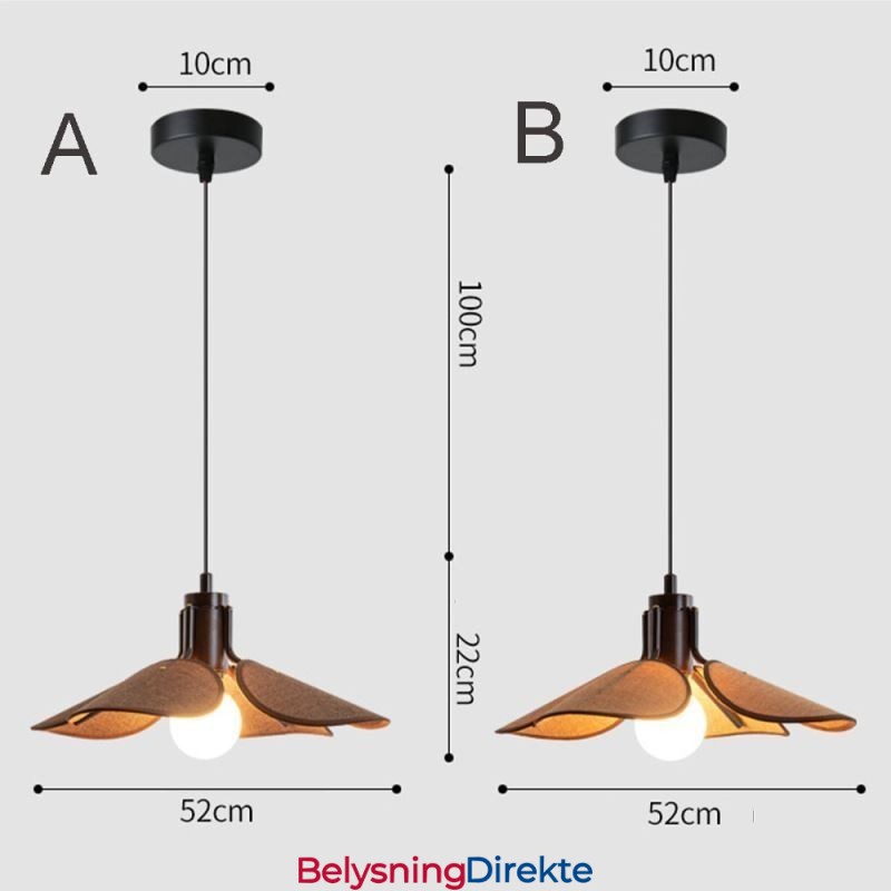 Nordisk Pendellampe I Wabi Sabi-Stil, Dekorativ Taklampe I Stoffskjerm