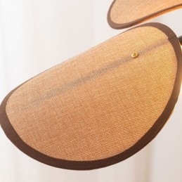 Nordisk Pendellampe I Wabi Sabi-Stil, Dekorativ Taklampe I Stoffskjerm