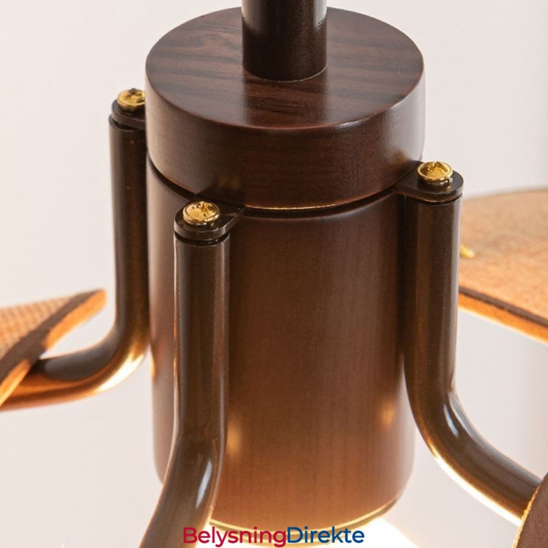 Nordisk Pendellampe I Wabi Sabi-Stil, Dekorativ Taklampe I Stoffskjerm