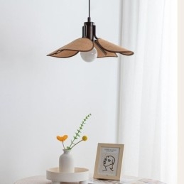 Nordisk Pendellampe I Wabi Sabi-Stil, Dekorativ Taklampe I Stoffskjerm