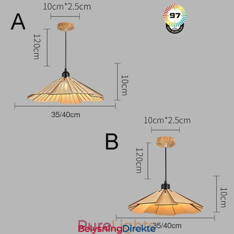 Kreativ Retro Taklampe I Tre