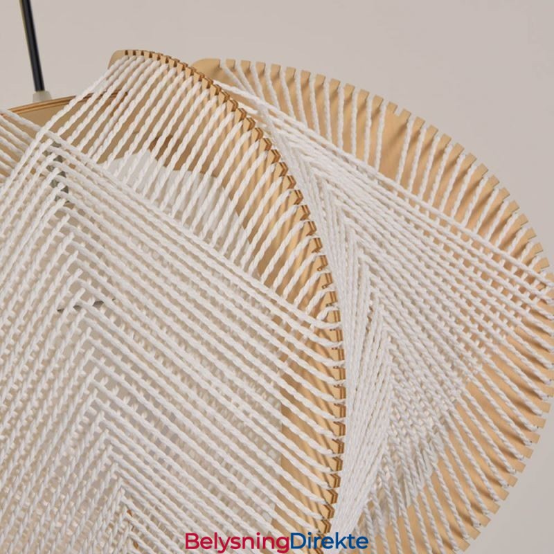 Nordisk Pendellampe I Retrostil I Wabi Sabi-Stil, Håndlaget Taklampe I Heltre