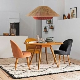 Håndvevd Taklampe I Hamptau