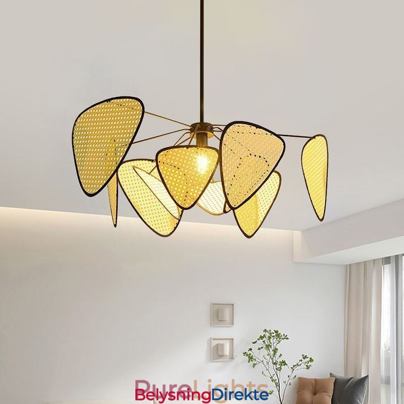 Naturlig, Enkel Håndvevd Taklampe Med Pendellampe