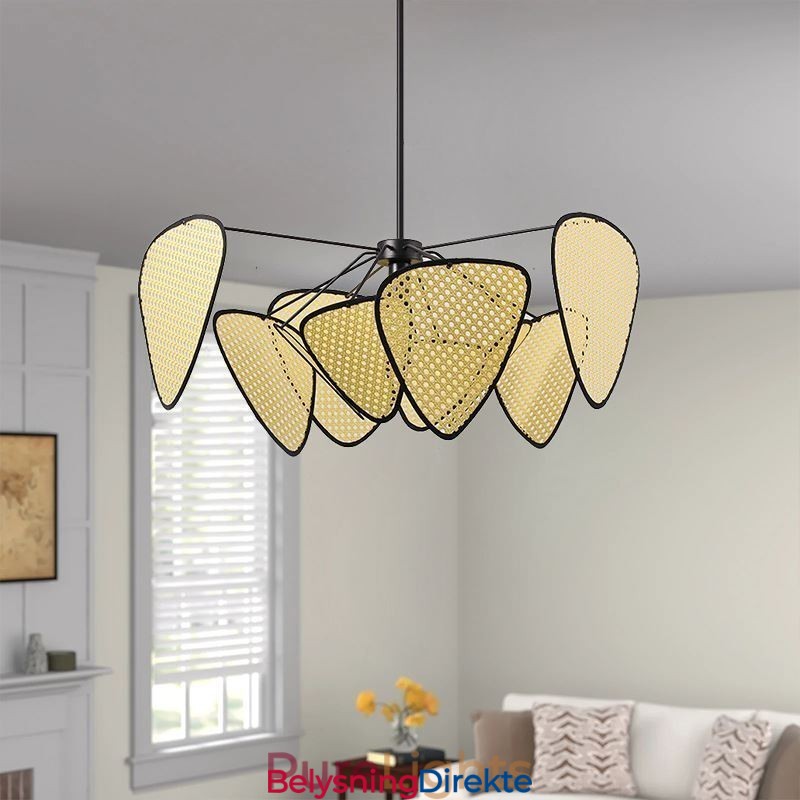 Naturlig, Enkel Håndvevd Taklampe Med Pendellampe