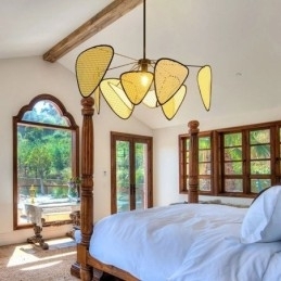 Naturlig, Enkel Håndvevd Taklampe Med Pendellampe