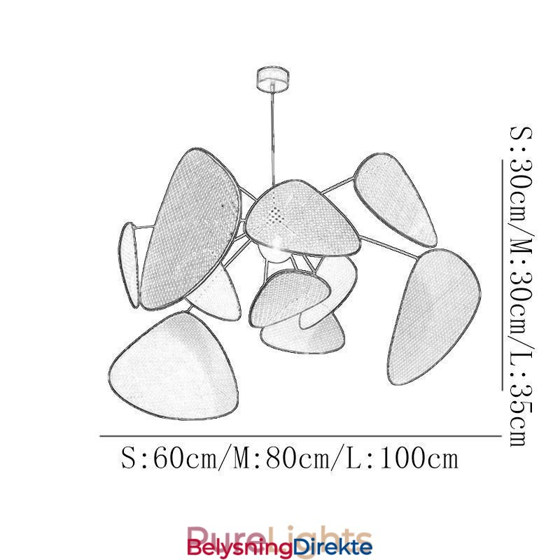 Naturlig, Enkel Håndvevd Taklampe Med Pendellampe