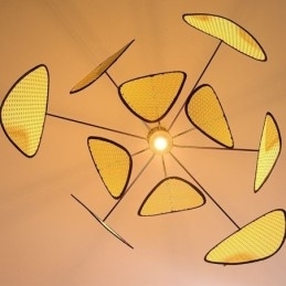 Naturlig, Enkel Håndvevd Taklampe Med Pendellampe