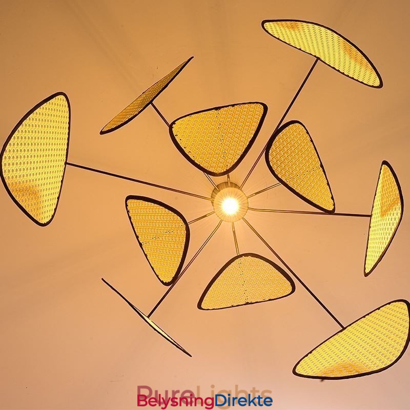 Naturlig, Enkel Håndvevd Taklampe Med Pendellampe