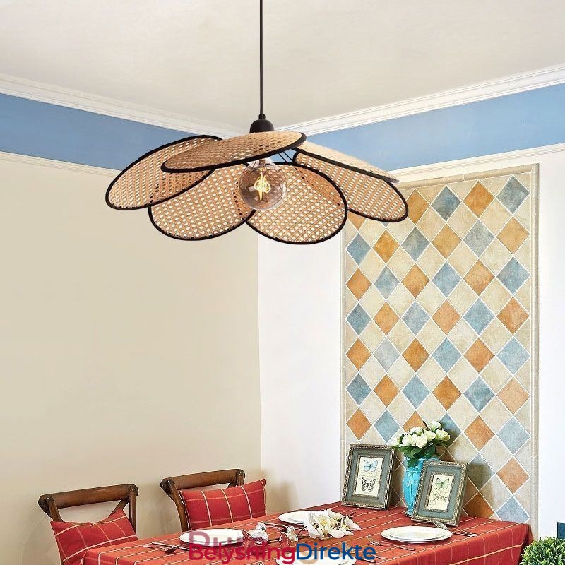 Naturlig, Enkel Håndvevd Pendellampe