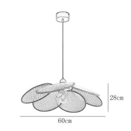 Naturlig, Enkel Håndvevd Pendellampe