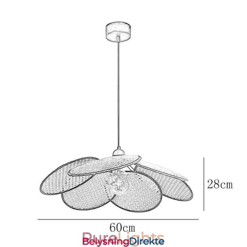 Naturlig, Enkel Håndvevd Pendellampe