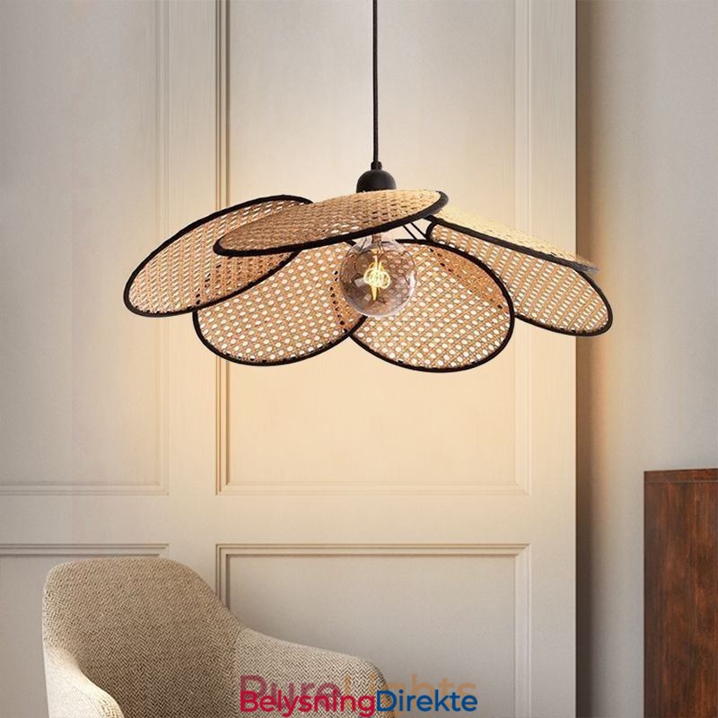 Naturlig, Enkel Håndvevd Pendellampe